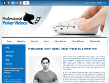 Tablet Screenshot of professionalpokervideos.com